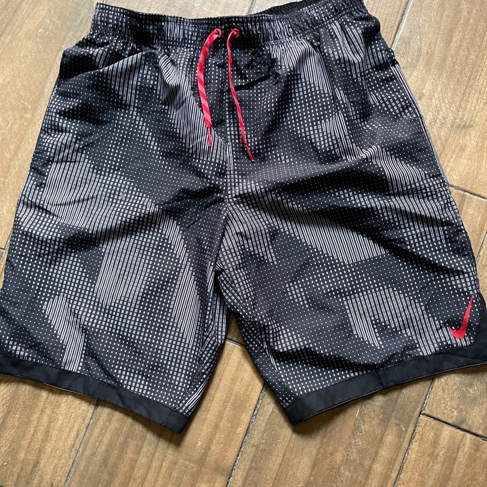 Men’s Nike Swim trunks Red&Black size Large.